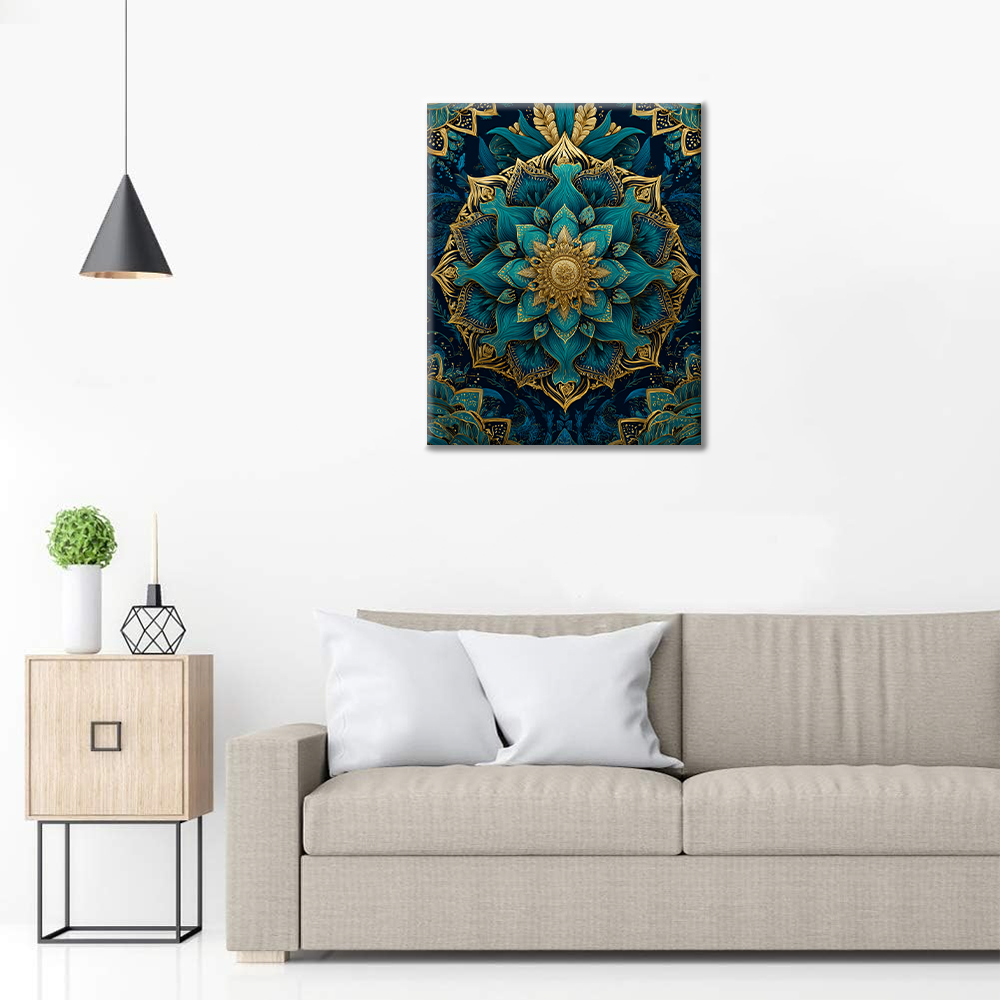 Skleněná mandala - malování podle čísel