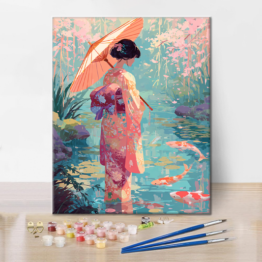 Odrazy koi kaprů - malování podle čísel