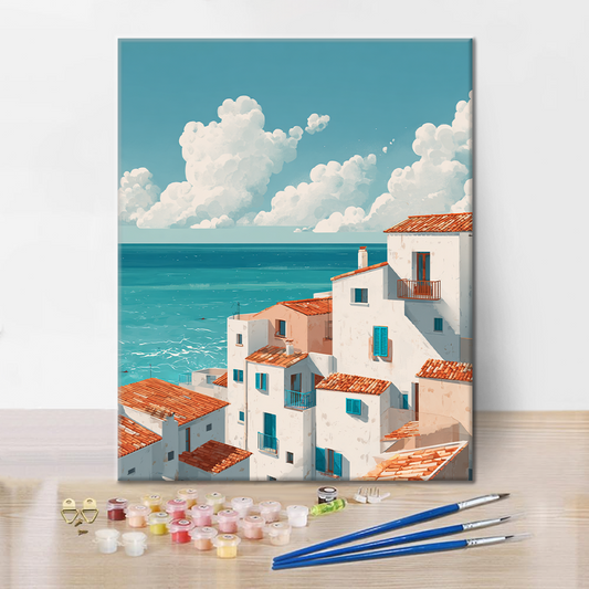 Majorelle Modré léto - Malování podle čísel