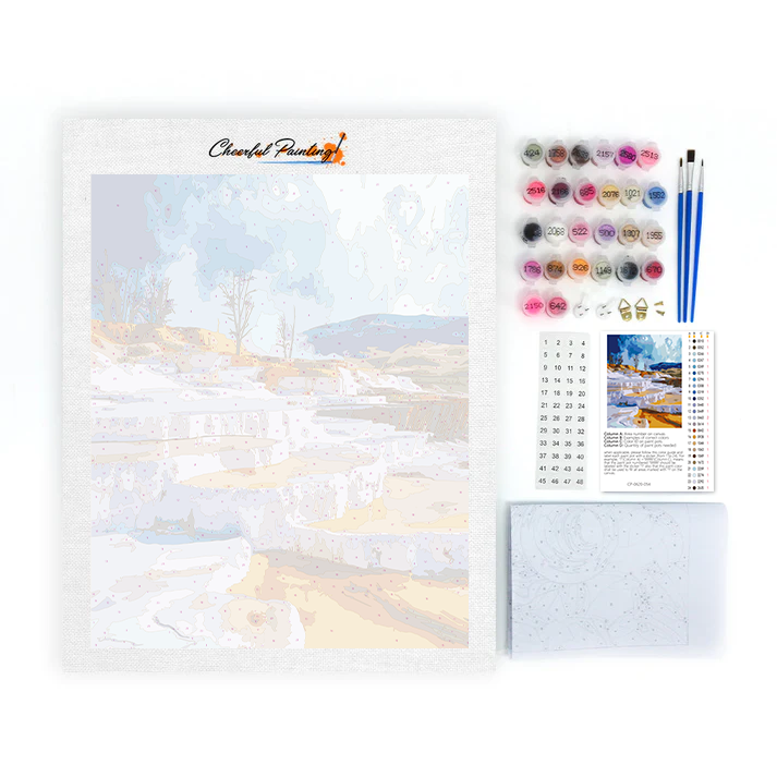 Mammoth Hot Springs Terraces - malování podle čísel