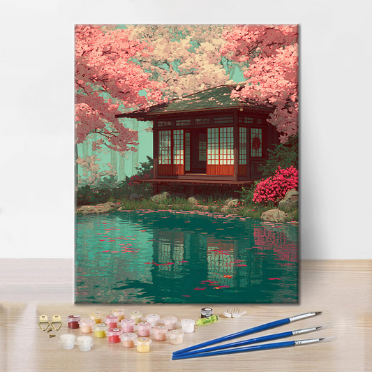 Klid třešňového květu - malování podle čísel