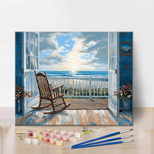 Odpočinek u moře - Malování podle čísel