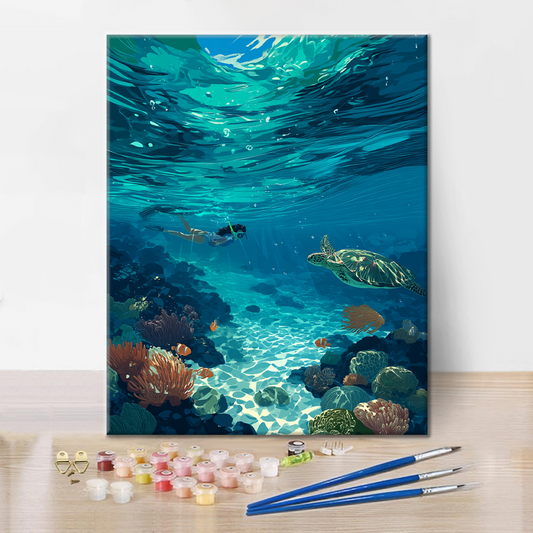 Šnorchlování na Bali - Malování podle čísel