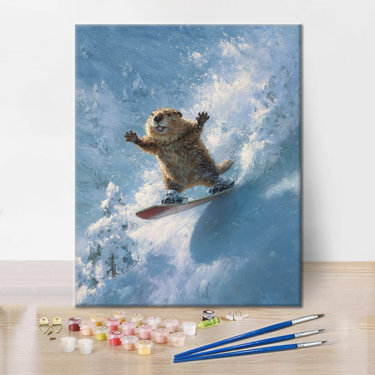 Sněžný bobr - malování podle čísel