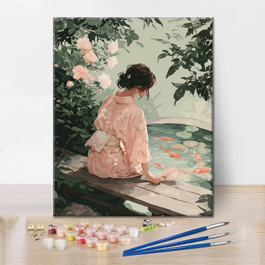 Jarní klid - malování podle čísel