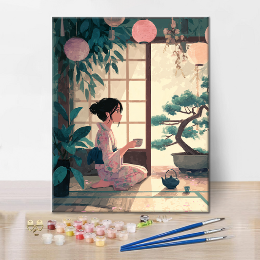 Čaj v klidu - malování podle čísel