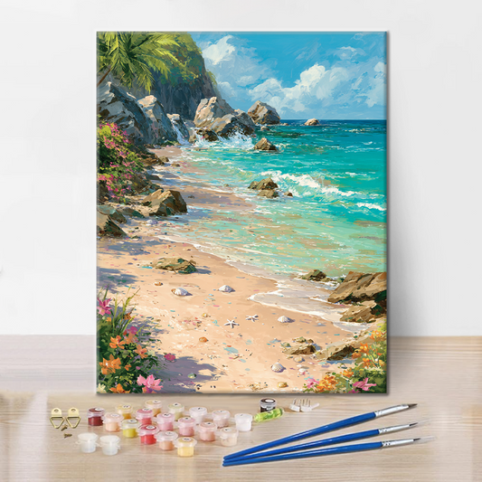 Barevné pobřeží - malování podle čísel