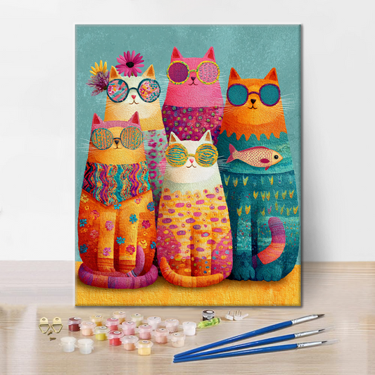 Cool Cat Crew - Malování podle čísel