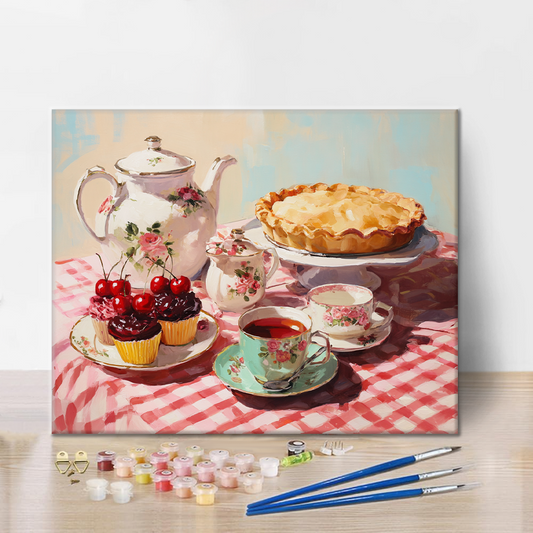 Vynikající odpolední čaj - malování podle čísel