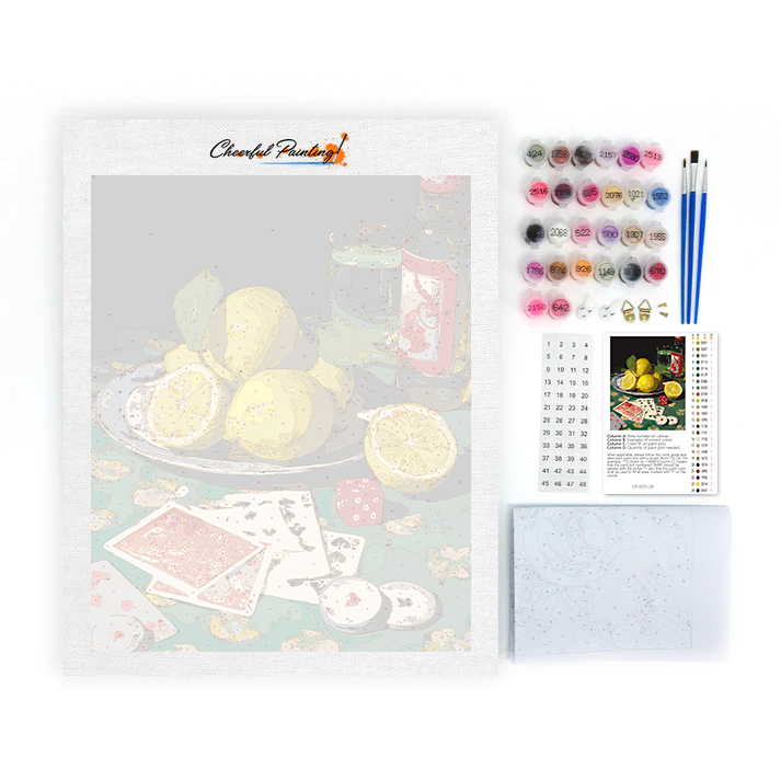 Citrony a poker - malování podle čísel