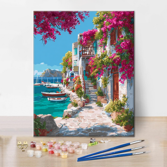 Růžový horizont - Malování podle čísel