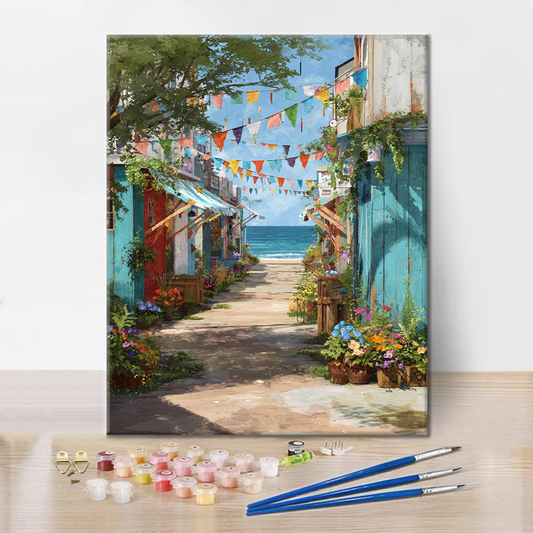 Letní vlajky - malování podle čísel