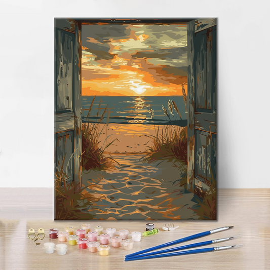 Soumračné pobřeží - Malování podle čísel