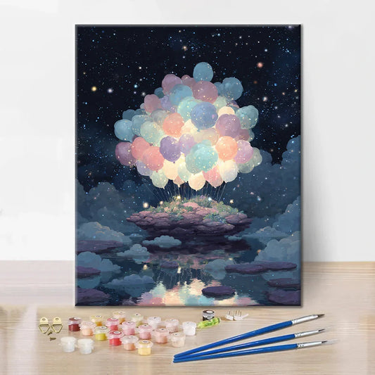 Balónkový ostrov - malování podle čísel