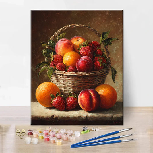 Ovocný košík - malování podle čísel