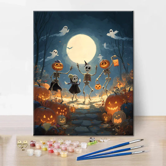 Halloweenský ples - Malování podle čísel