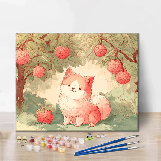 Štěně liči - malování podle čísel