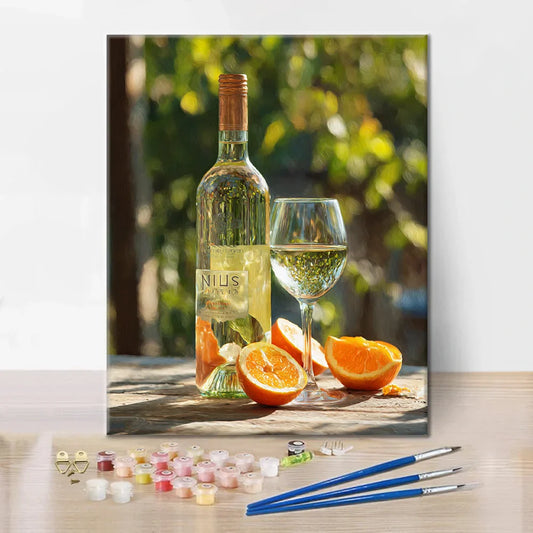 Oranžové víno - Malování podle čísel