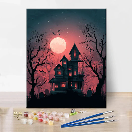 Podivný starý dům - malování podle čísel