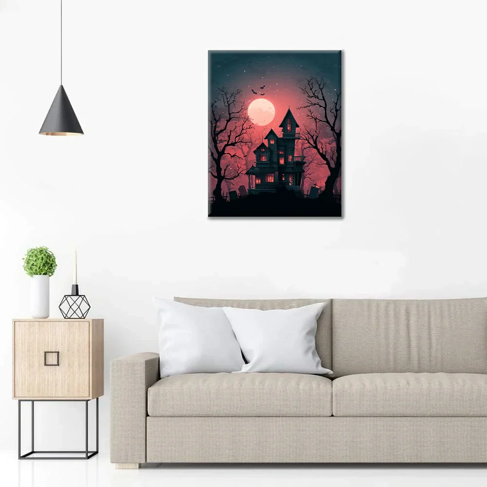 Podivný starý dům - malování podle čísel