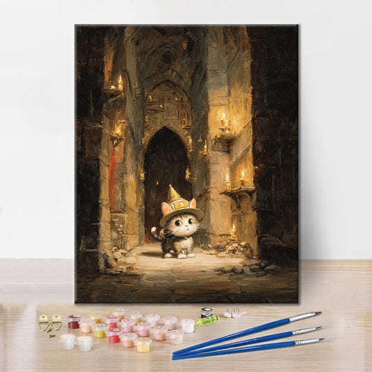 Kočičí dobrodružství - malování podle čísel