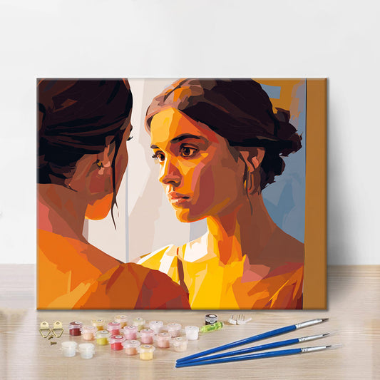 Zrcadlená tvář - Malování podle čísel