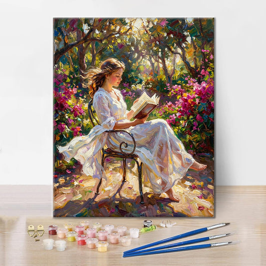 Sluncem zalité čtení - malování podle čísel