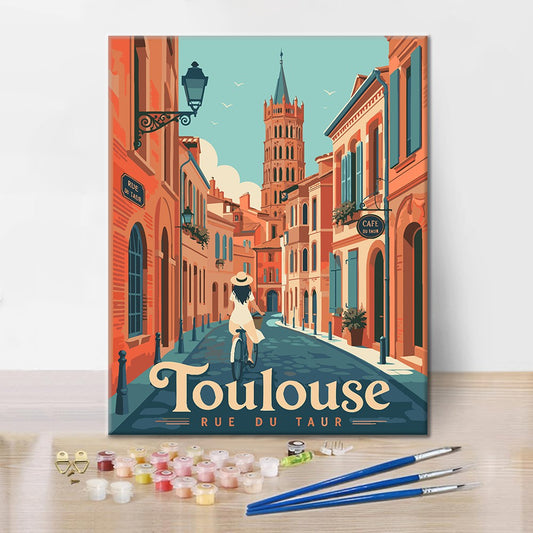 Toulouská cestovní ulice – Malování podle čísel