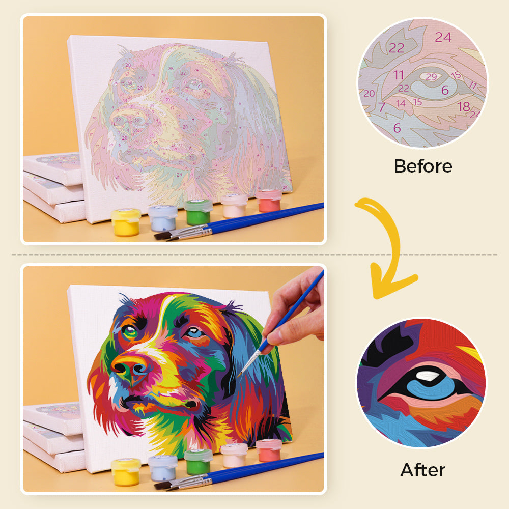 Barevná zvířata - Malování podle čísel