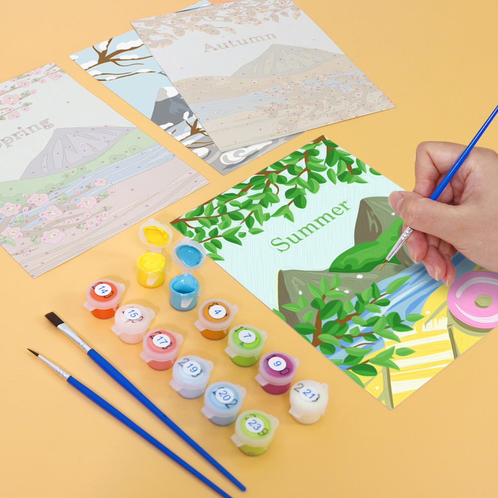 Čtyři roční období - Malování podle čísel