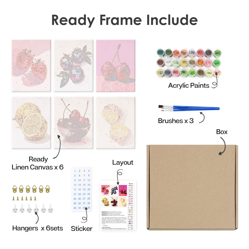 Zářící Ovoce – Malování podle čísel