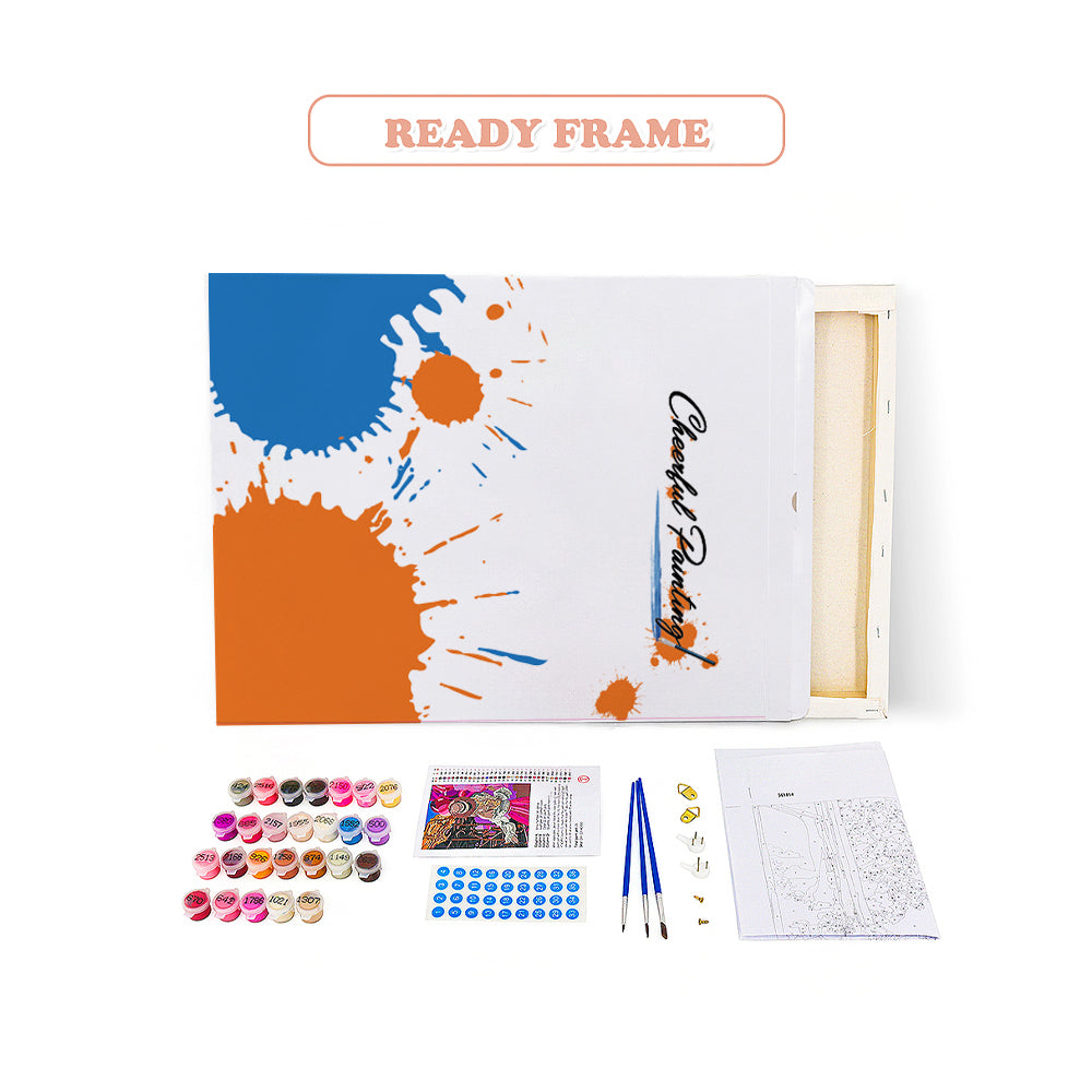 Podzimní tunel stromů u jezera – Malování podle čísel