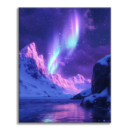Psychedelická Aurora - Malování podle čísel