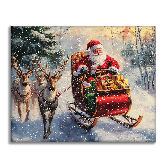 Santa a Elk - Malování podle čísel