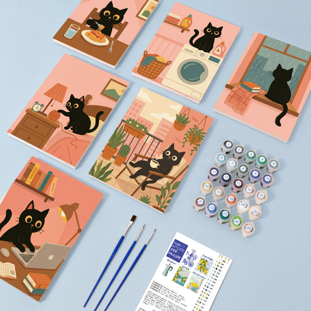 Den černé kočky - Malování podle čísel