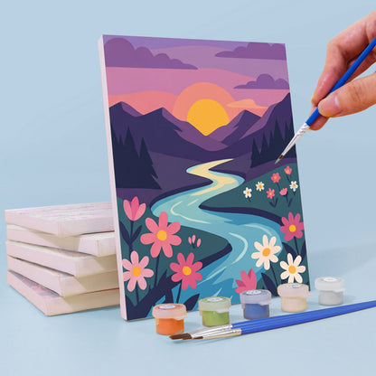 Hory a květy - Malování podle čísel