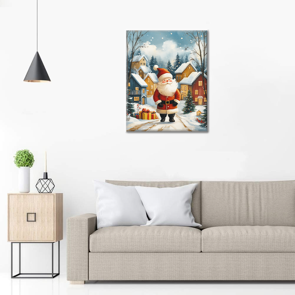Veselý Santa v zimní říši divů - Malování podle čísel