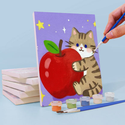 Koťata a ovoce - Malování podle čísel