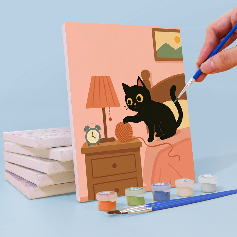 Den černé kočky - Malování podle čísel