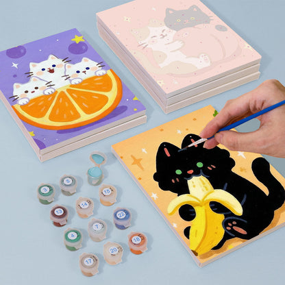 Koťata a ovoce - Malování podle čísel