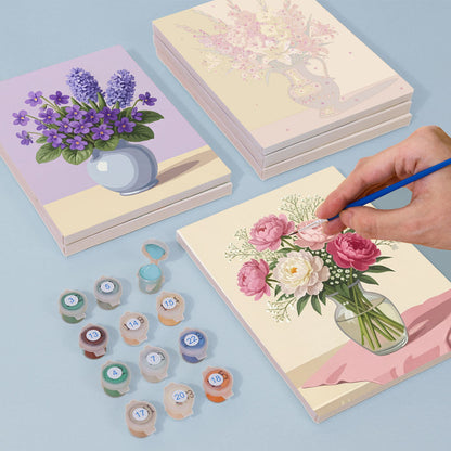 Květiny ve vázách - Malování podle čísel