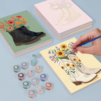 Květiny v botách - Malování podle čísel