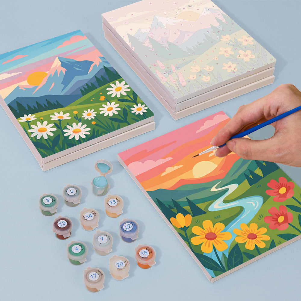 Hory a květy - Malování podle čísel