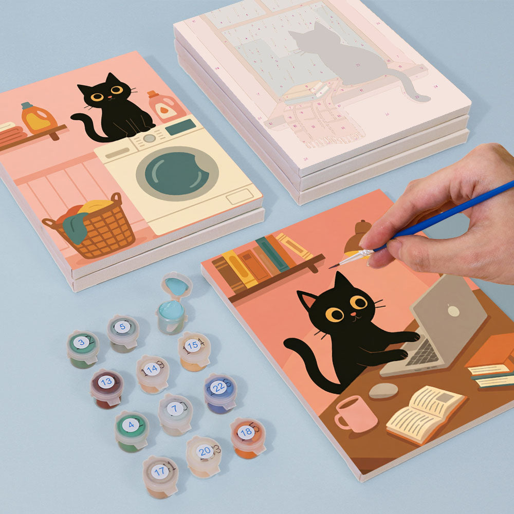 Den černé kočky - Malování podle čísel