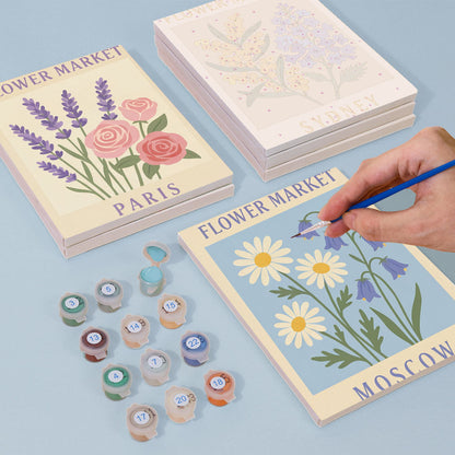 Světové květinové trhy - Malování podle čísel