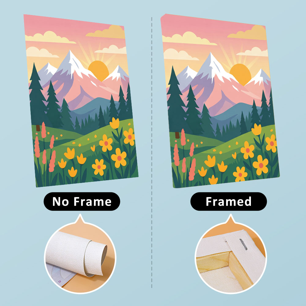 Hory a květy - Malování podle čísel