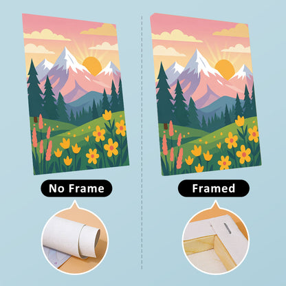 Hory a květy - Malování podle čísel