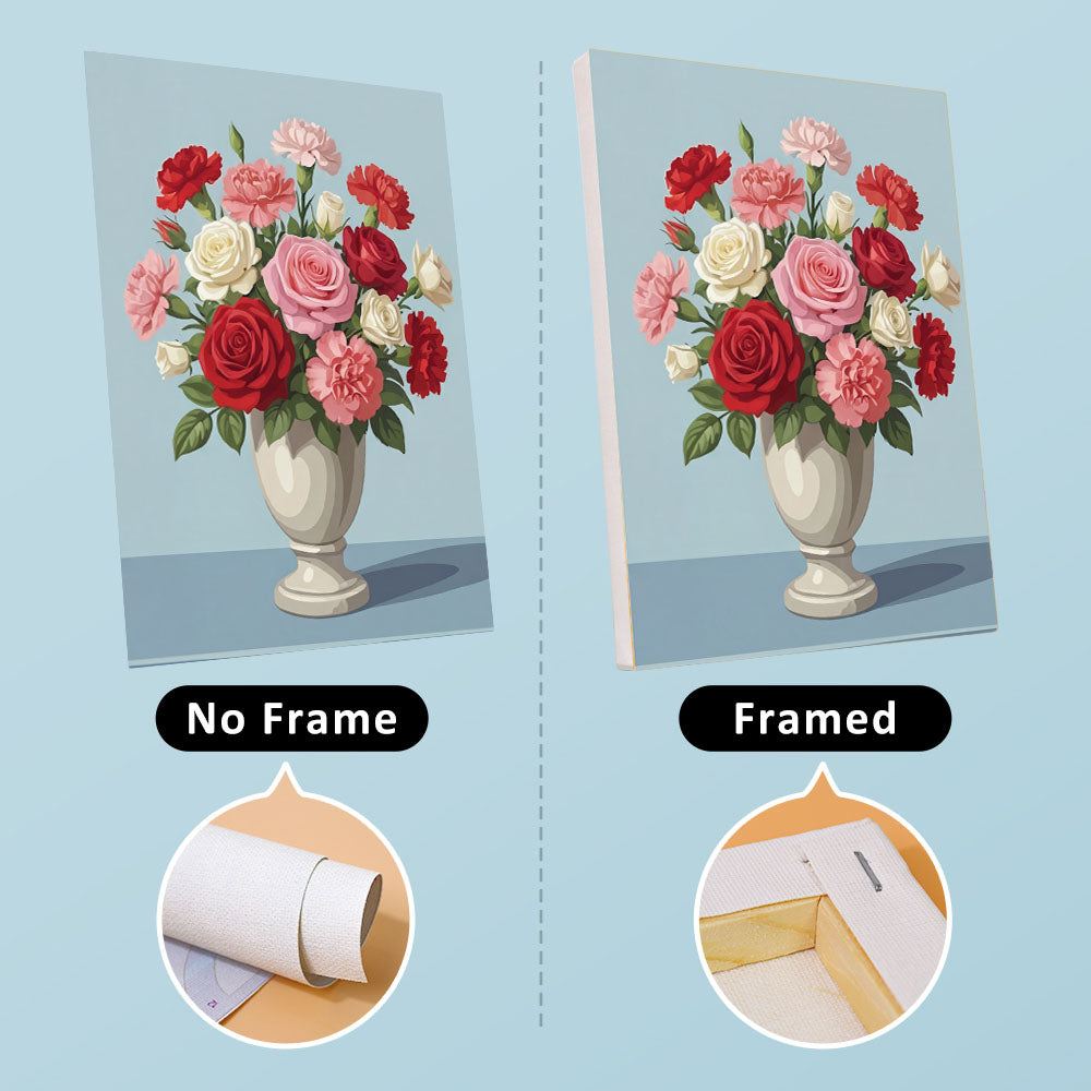 Květiny ve vázách - Malování podle čísel