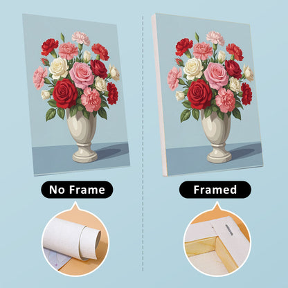 Květiny ve vázách - Malování podle čísel