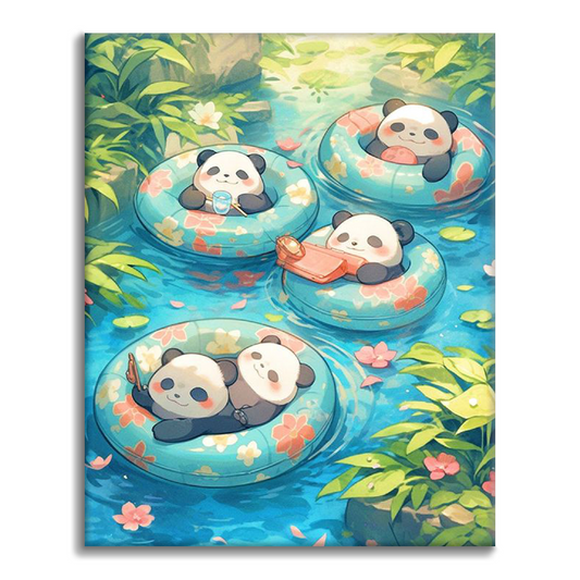 Roztomilá panda - Malování podle čísel